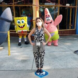 American Eagle Outfitters Black and White Floral Jumpsuit